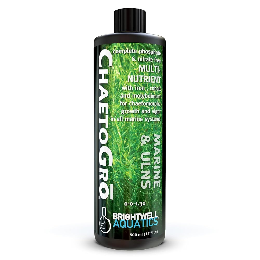 Brightwell Aquatics – ChaetoGro – Nutrient Complement for Chaetomorpha Progress in Marine Aquariums – Multi-Nutrient Water Therapy, 16.9 fl oz