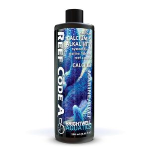 Brightwell Aquatics Reef Code A – Balanced Calcium and Alkalinity Water Conditioner for Saltwater Marine and Reef Fish Aquariums – 8.45 fl oz Aquarium Remedy