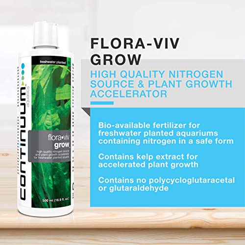 Continuum Aquatics Flora Viv Develop – Nitrogen Complement and Plant Development Enhancer for Freshwater Aquariums, 250 ml