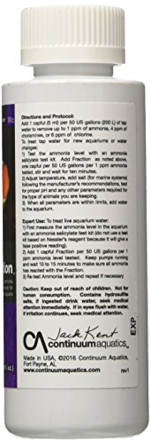 Continuum Aquatics Fraction - Concentrated Water Conditioner for Prompt Removing of Chlorine, Ammonia, and Chloramine in Marine and Freshwater Aquariums, 125 ml